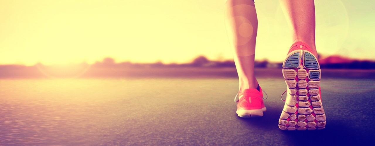 a woman with an athletic pair of legs going for a jog or run du